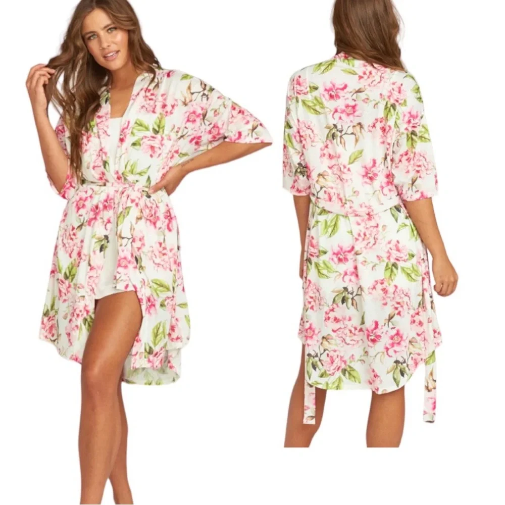 Show Me Your MuMu Floral Print Brie Robe O/S